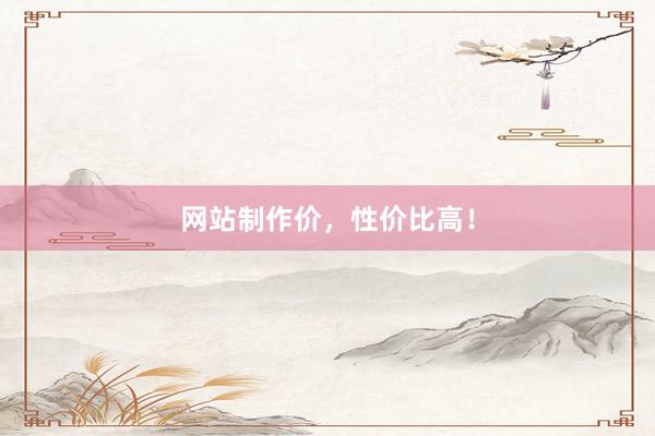 网站制作价，性价比高！